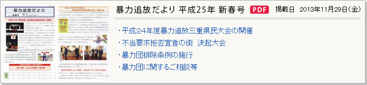 暴追だより 平成25年新春号